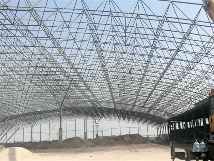 白银钢厂料仓网架工程